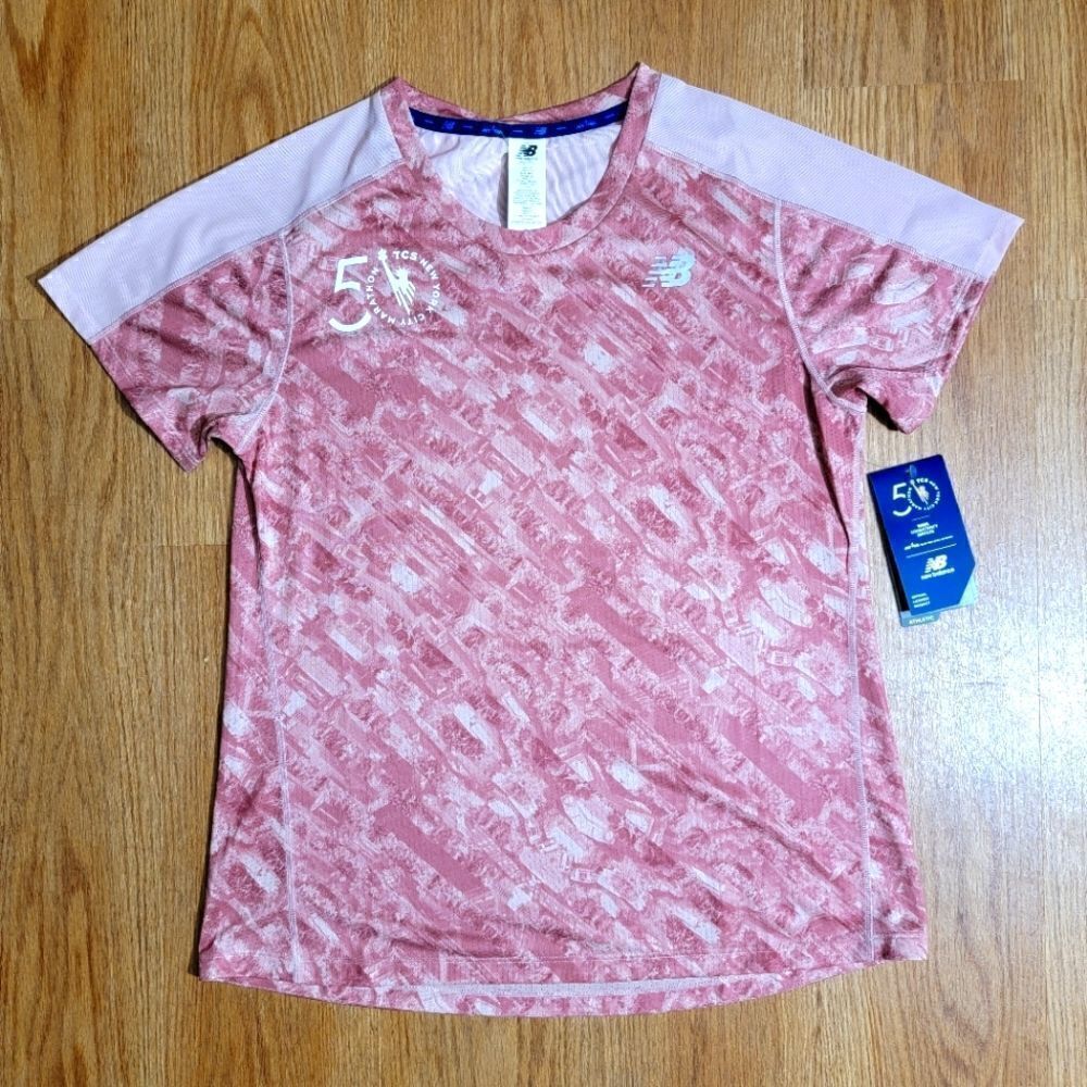 New Balance New York City Marathon TCS Ice X Women's Running Shirt Medium M Red